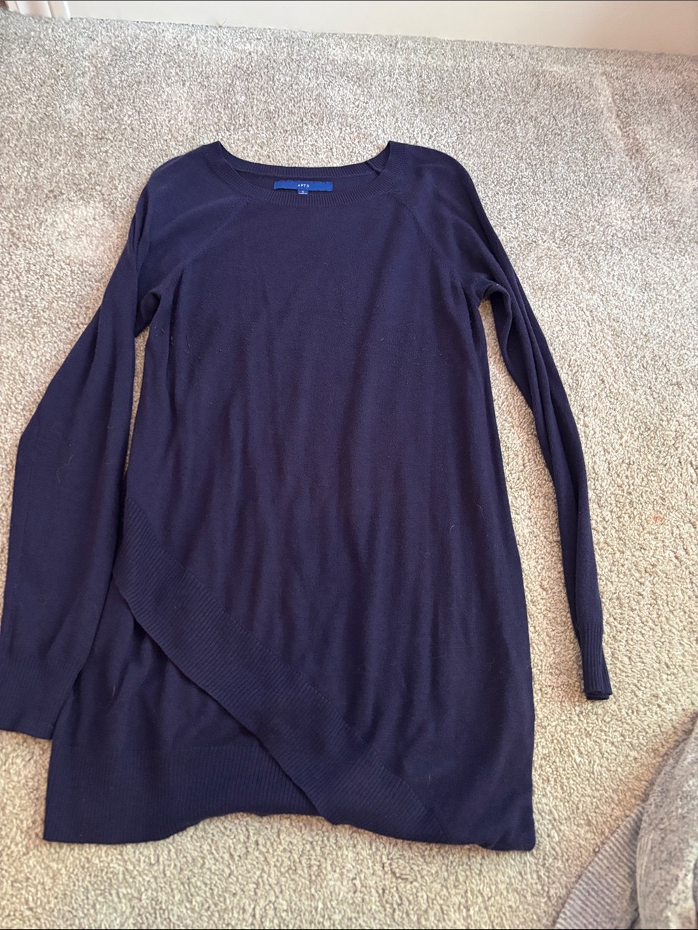 Apt. 9 Navy Blue Crew Neck Sweater